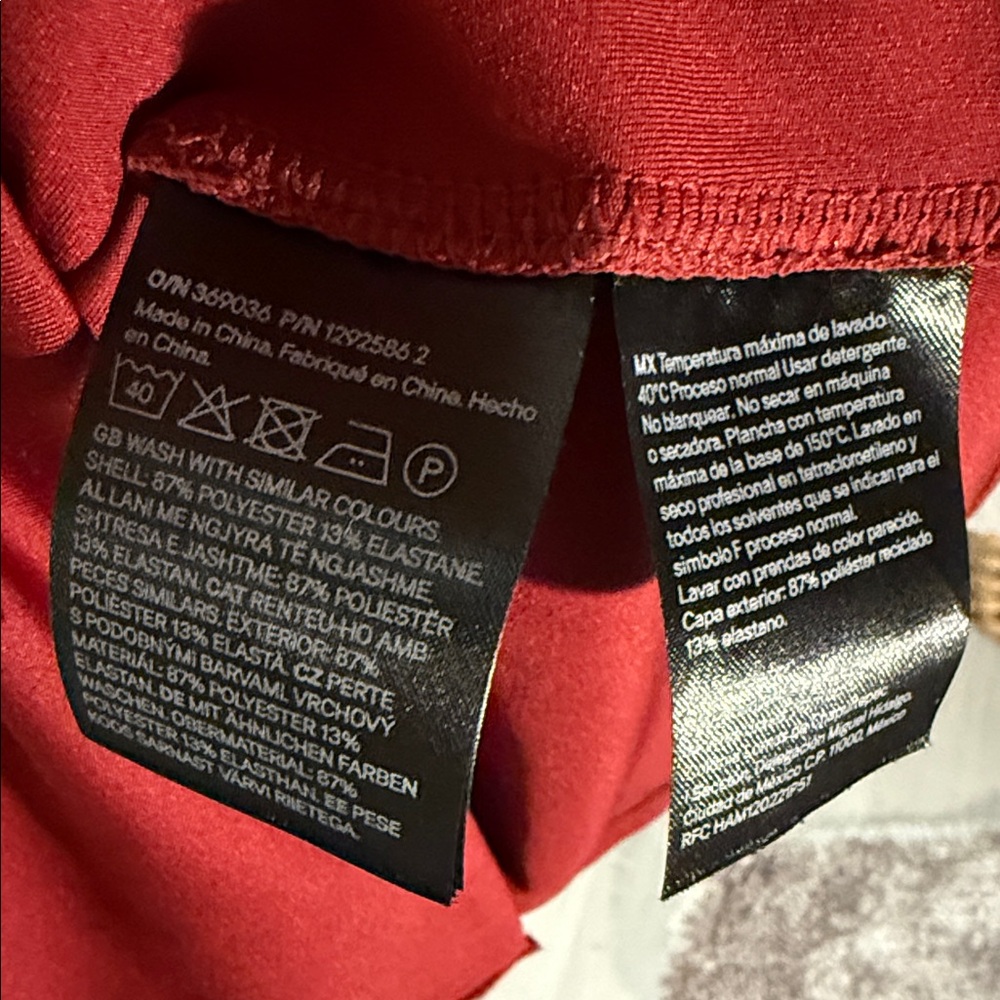 Cabernet red new Divided contour stretch tank closet basics sleek basic shirt xl - Picture 4 of 5